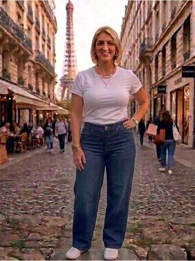 Gloria Vanderbilt Straight Leg Jeans in Dark Blue